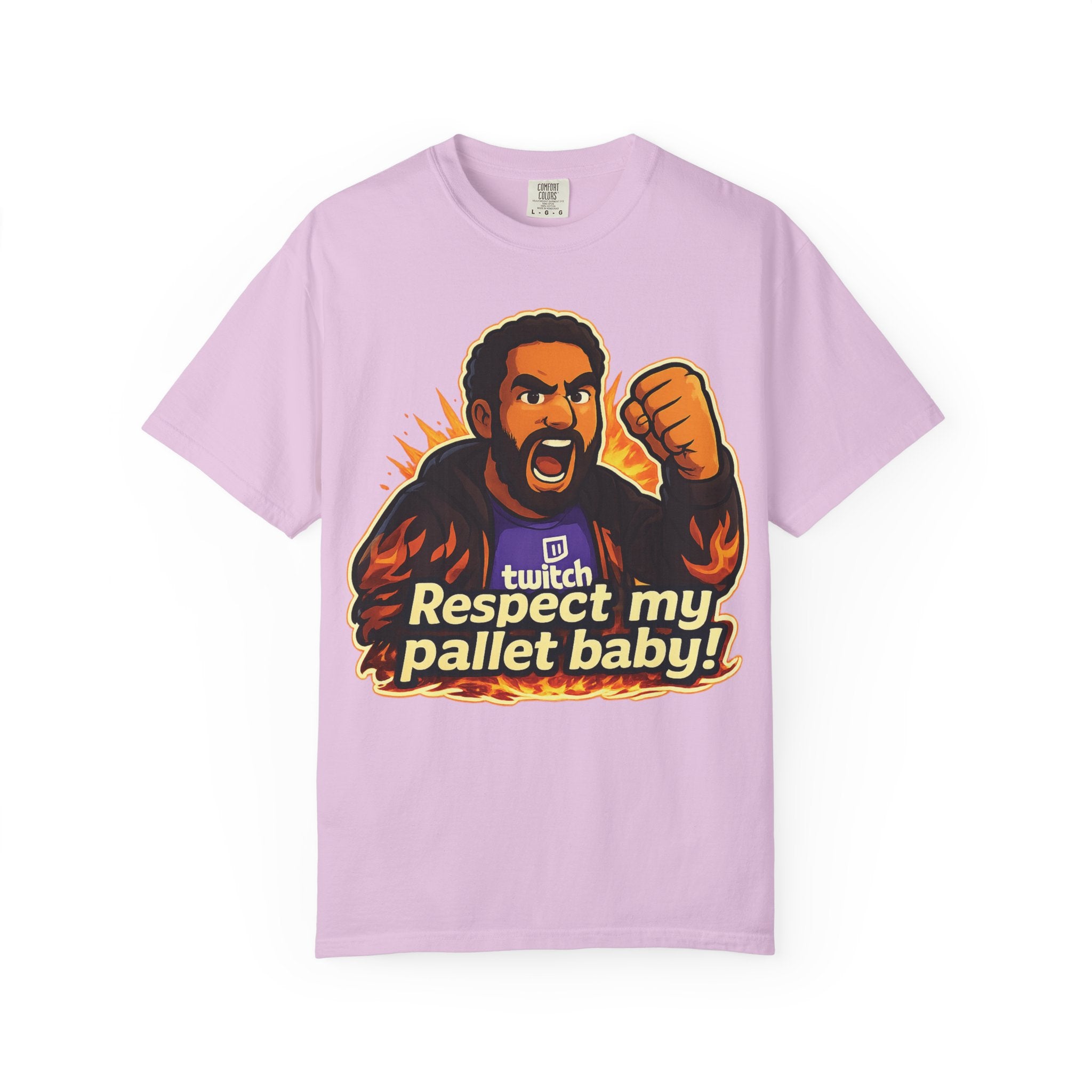 T-Shirt — "Respect My Pallet Baby!" Twitch Gaming Tee with Epic Scorpion Back