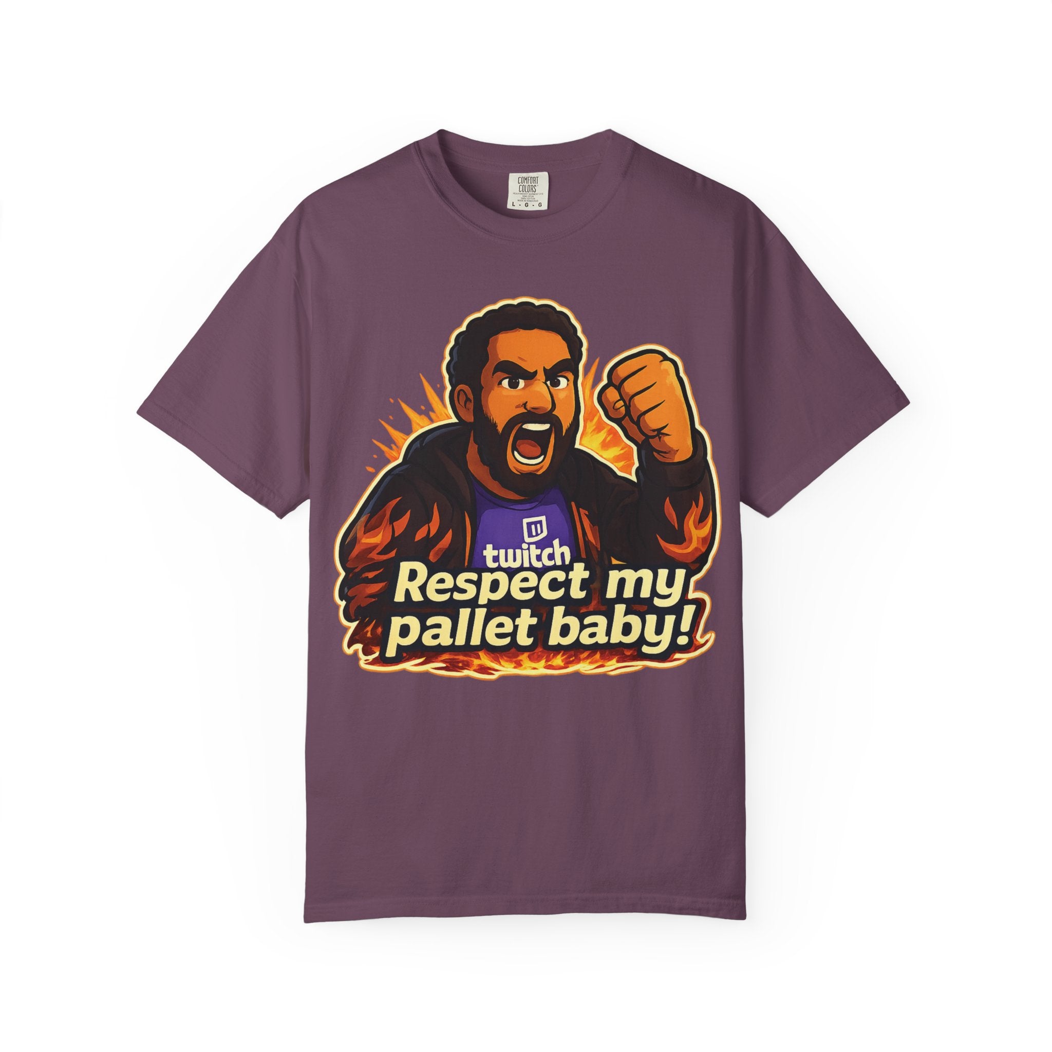 T-Shirt — "Respect My Pallet Baby!" Twitch Gaming Tee with Epic Scorpion Back