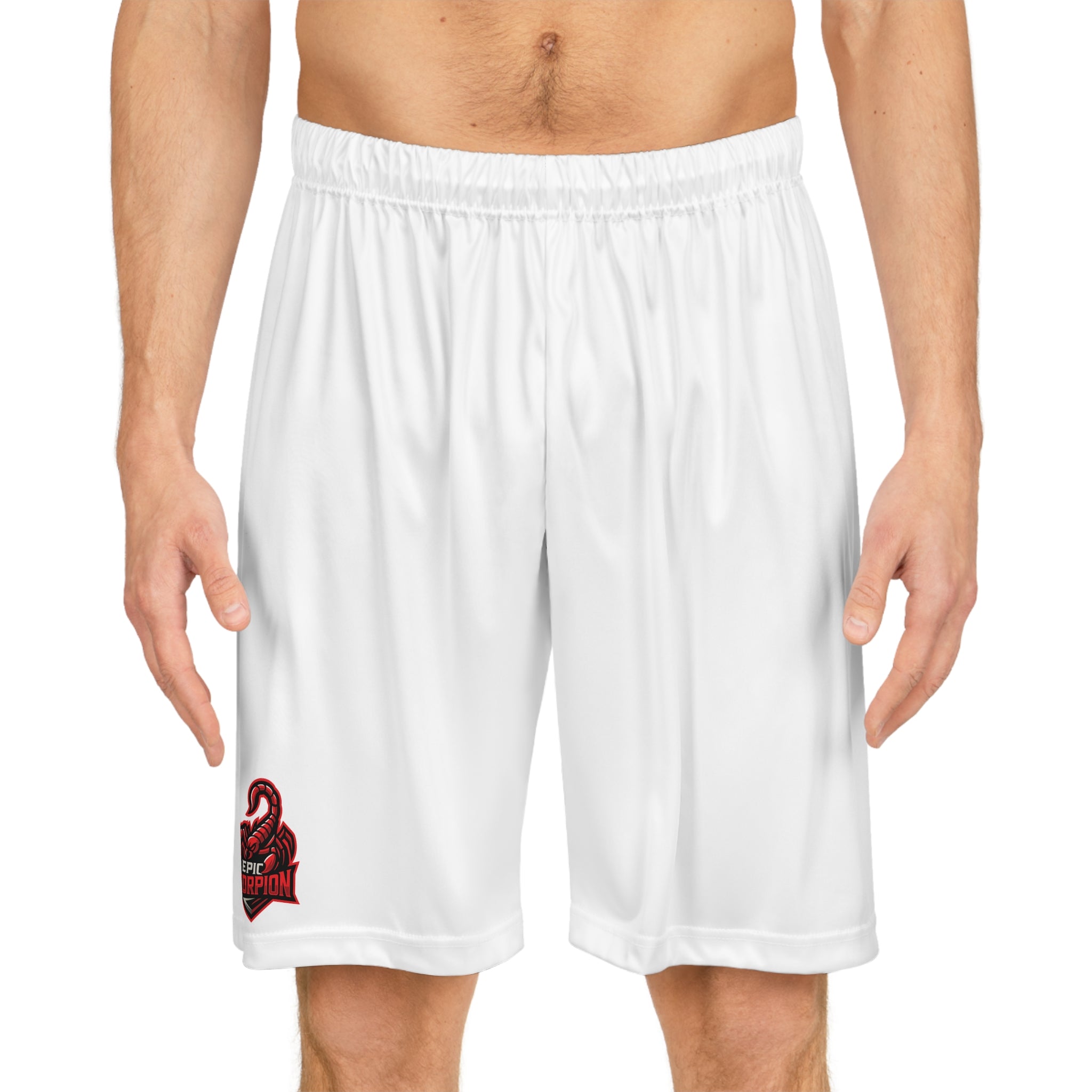 Basketball Shorts — Red Scorpion Team Logo Athletic AOP Shorts