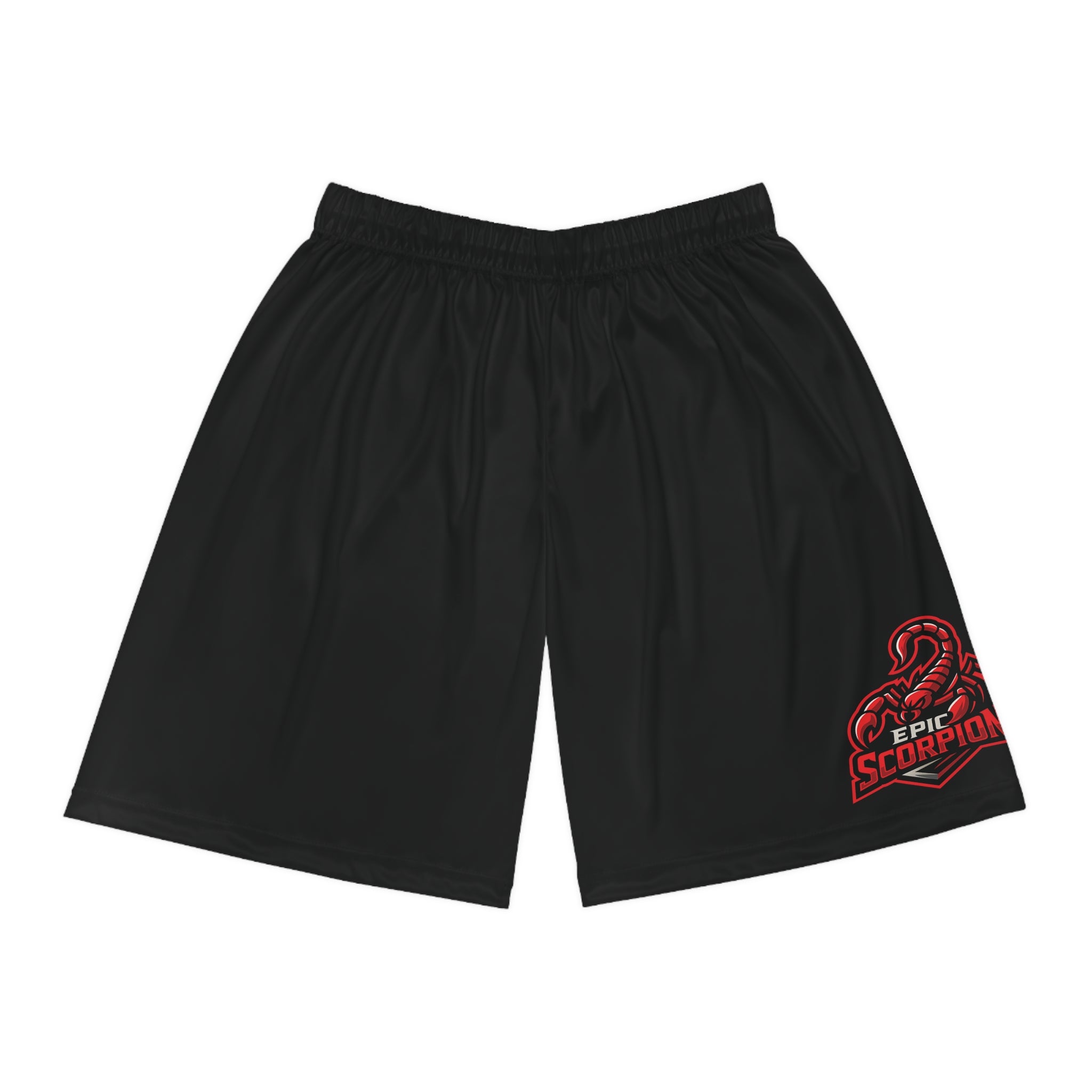 Epic Scorpion Basketball Shorts - Black Performance AOP Shorts