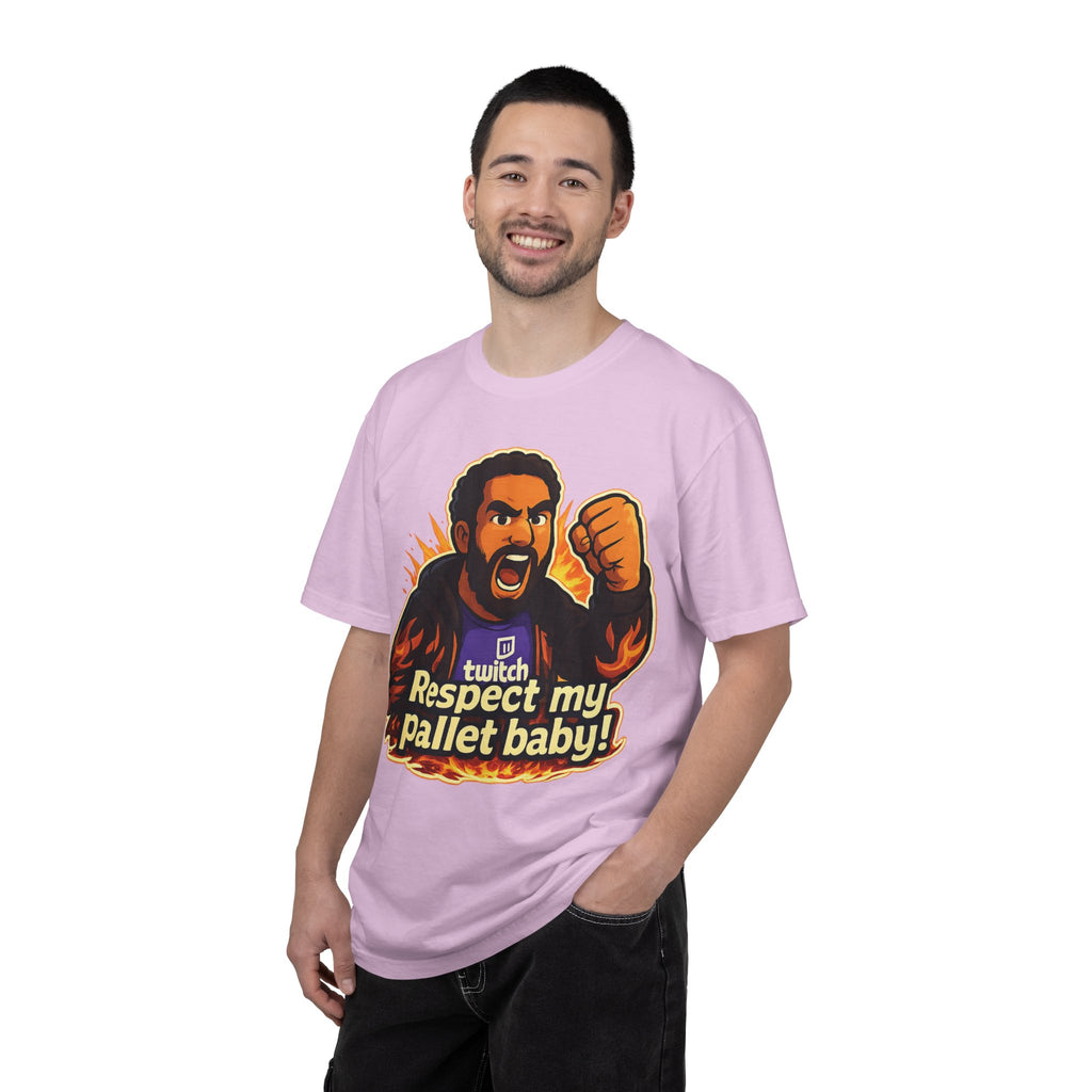 T-Shirt — "Respect My Pallet Baby!" Twitch Gaming Tee with Epic Scorpion Back