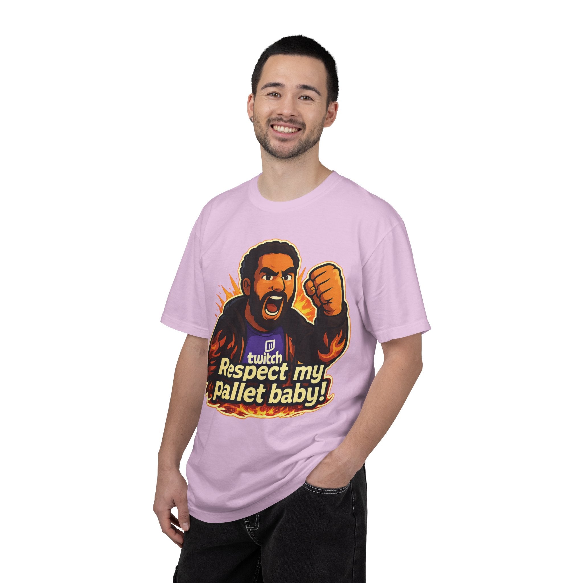 T-Shirt — "Respect My Pallet Baby!" Twitch Gaming Tee with Epic Scorpion Back