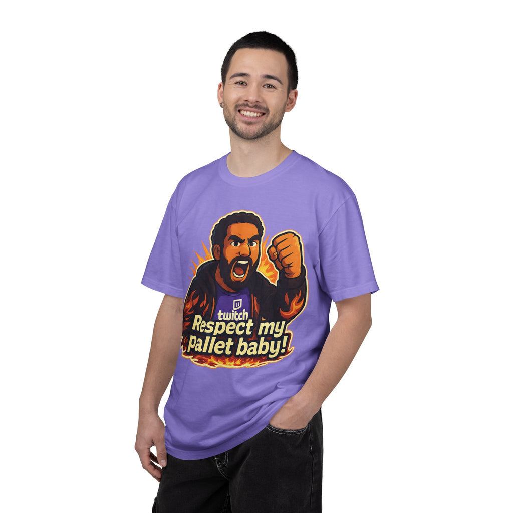 T-Shirt — "Respect My Pallet Baby!" Twitch Gaming Tee with Epic Scorpion Back