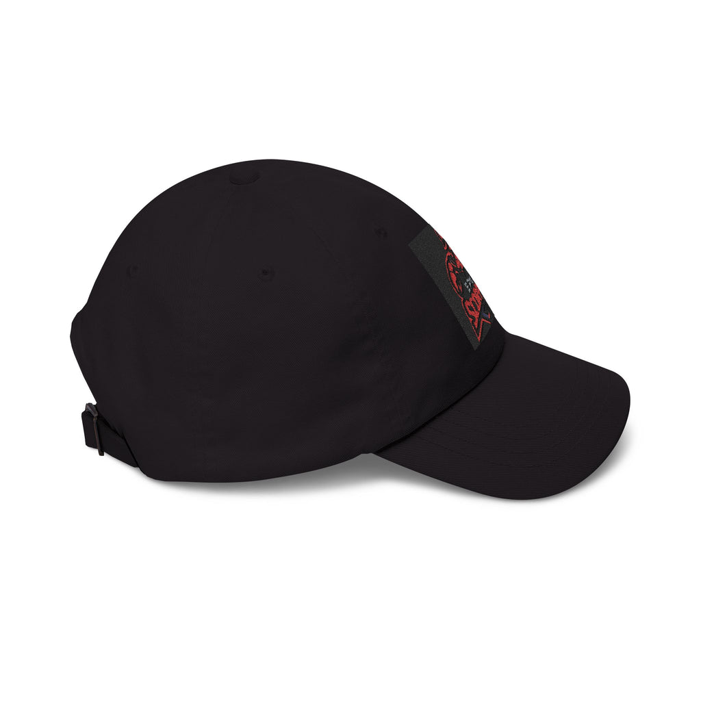 Scorpion Patch Dad Cap — Embroidered Red Scorpion Baseball Hat