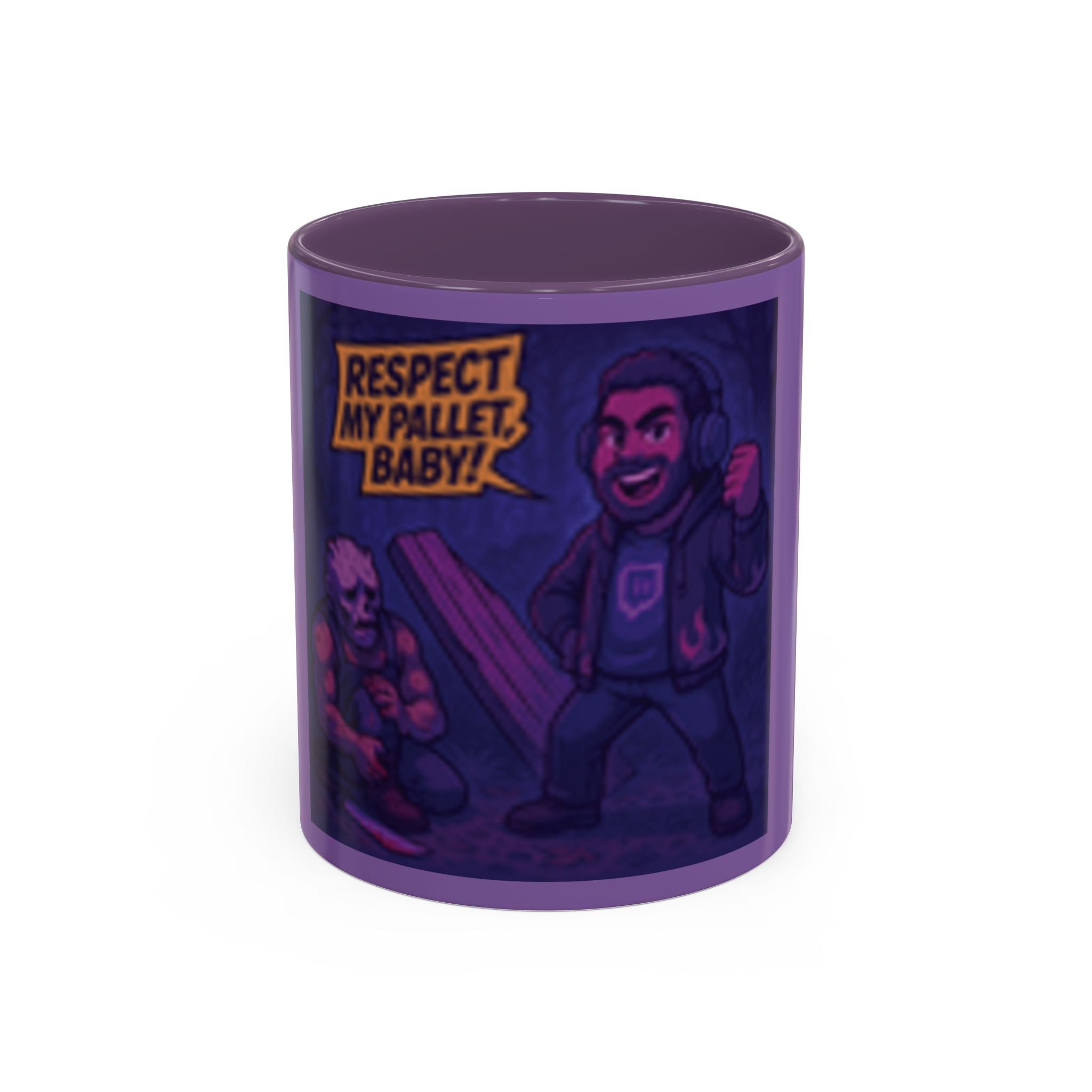 Respect My Pallet Baby Coffee Mug — Funny Gamer/Artist Palette Mug (11/15oz)