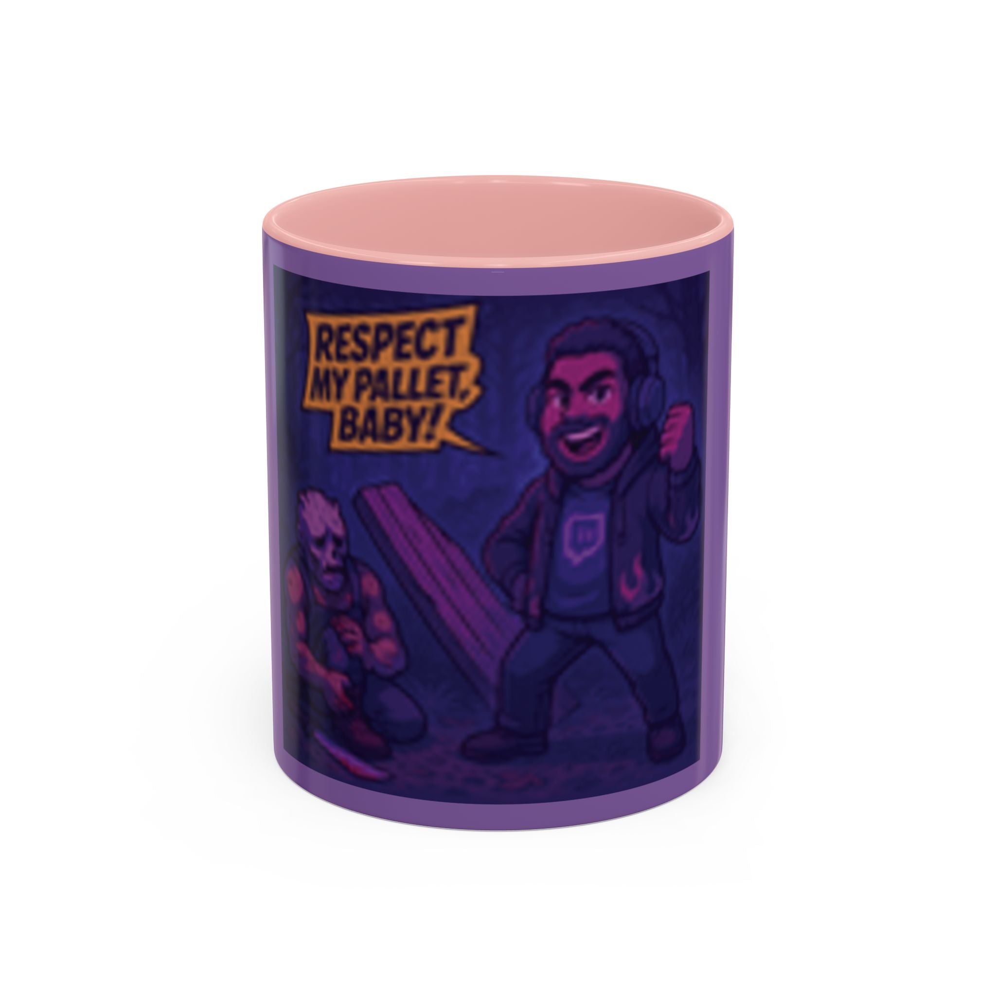 Respect My Pallet Baby Coffee Mug — Funny Gamer/Artist Palette Mug (11/15oz)