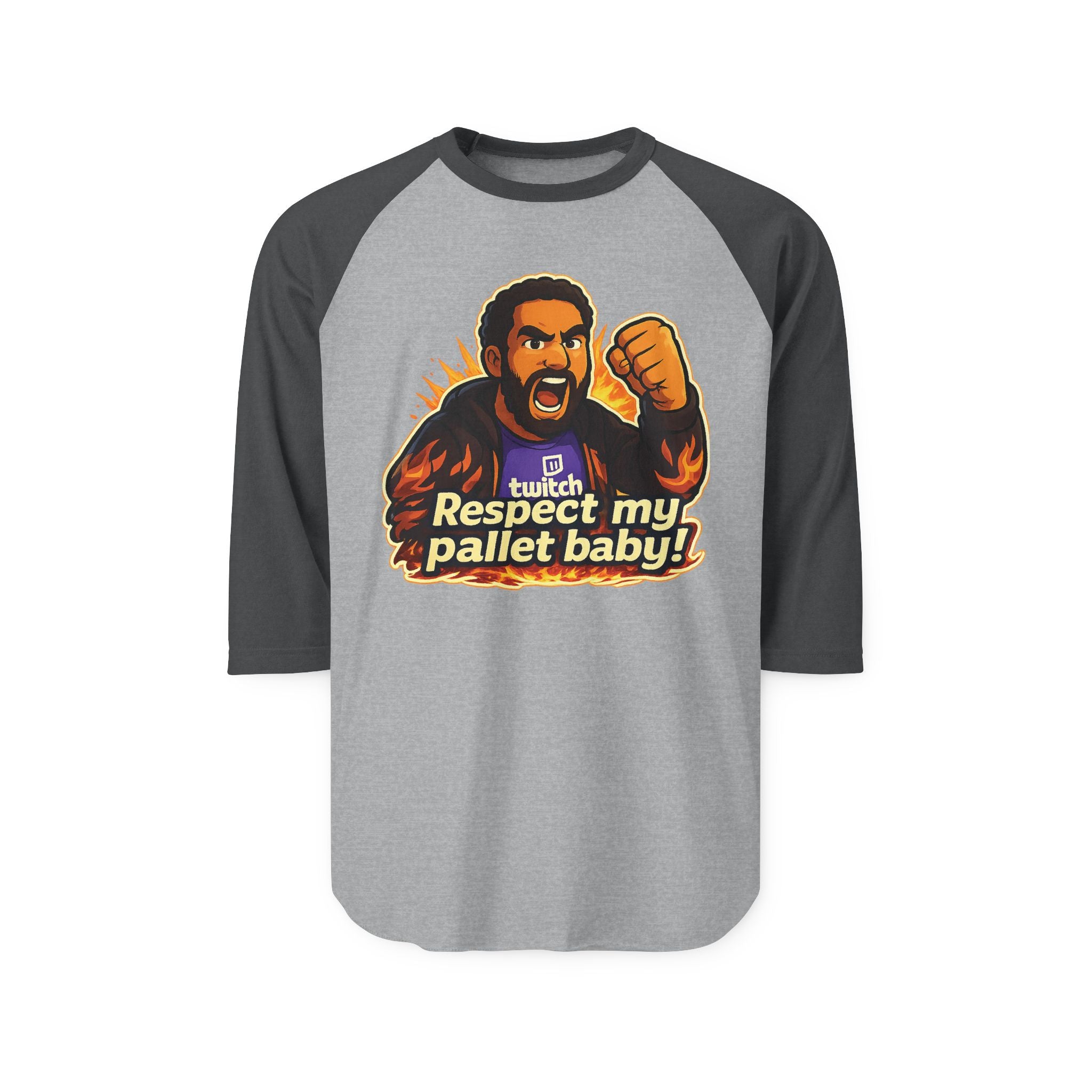 Raglan Shirt — "Respect My Pallet Baby!" Twitch Gamer Graphic