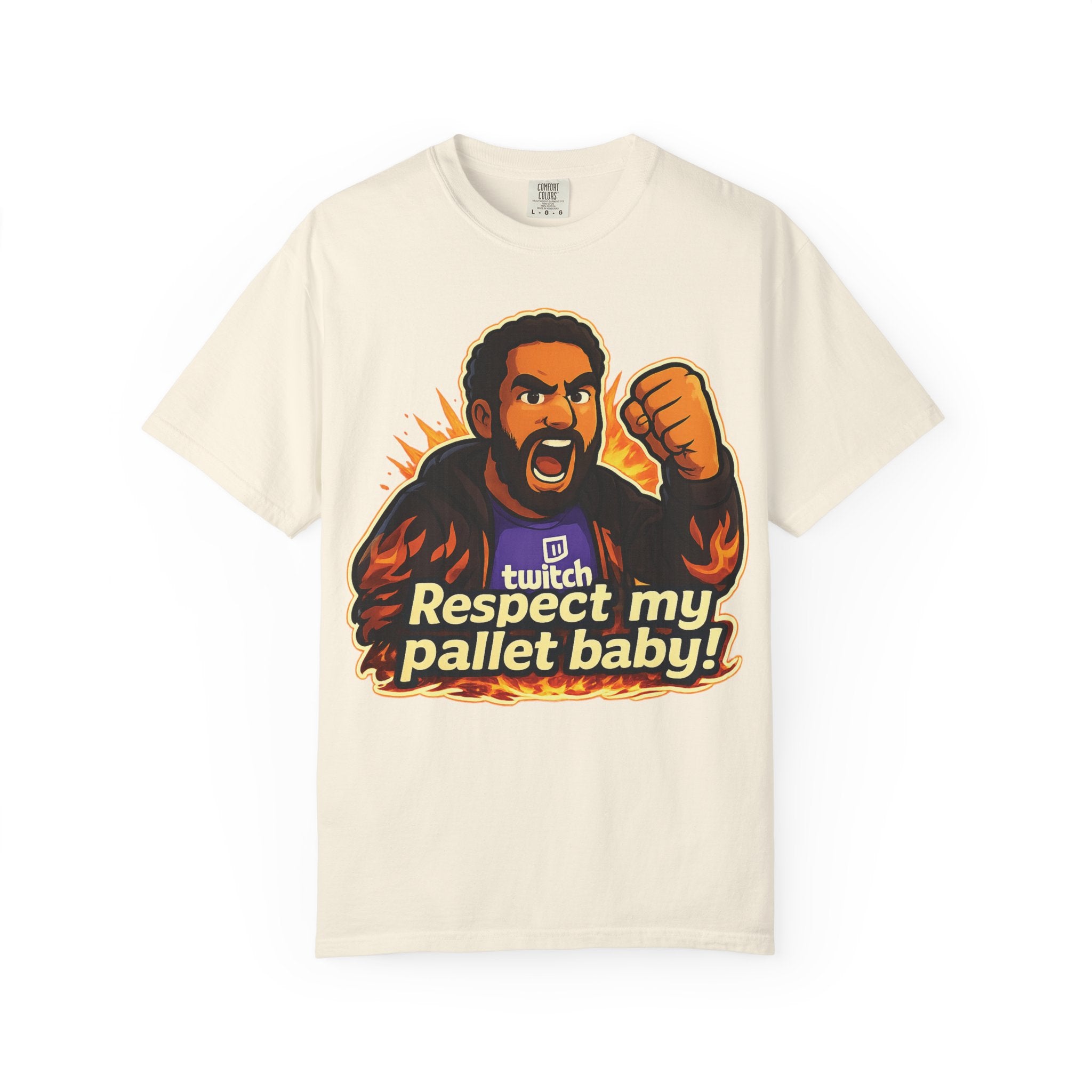 T-Shirt — "Respect My Pallet Baby!" Twitch Gaming Tee with Epic Scorpion Back
