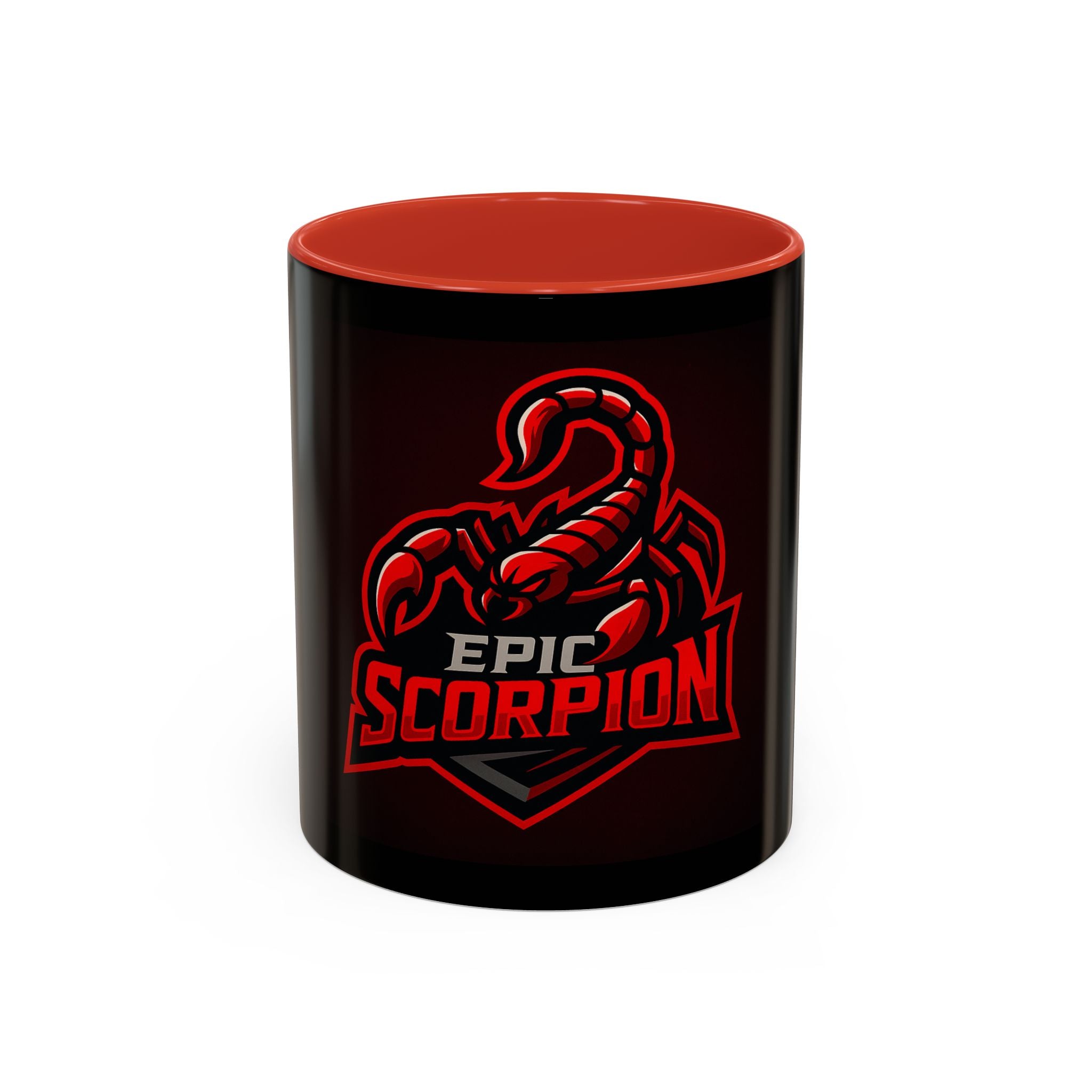 Epic Scorpion Coffee Mug – Red Gaming Logo Accent Mug