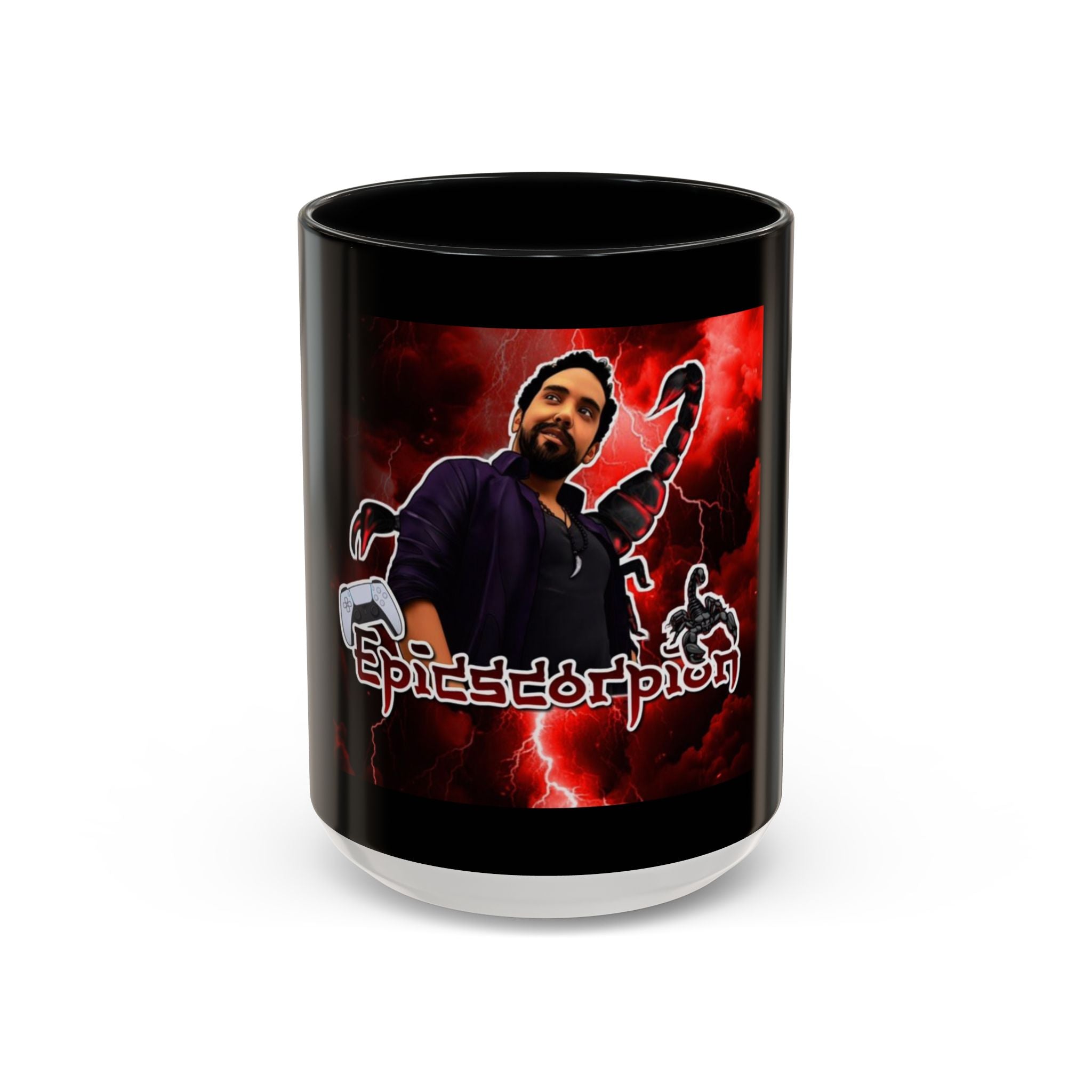 Epic Scorpion Coffee Mug – Red Lightning Gamer/Streamer Mug (11oz & 15oz)