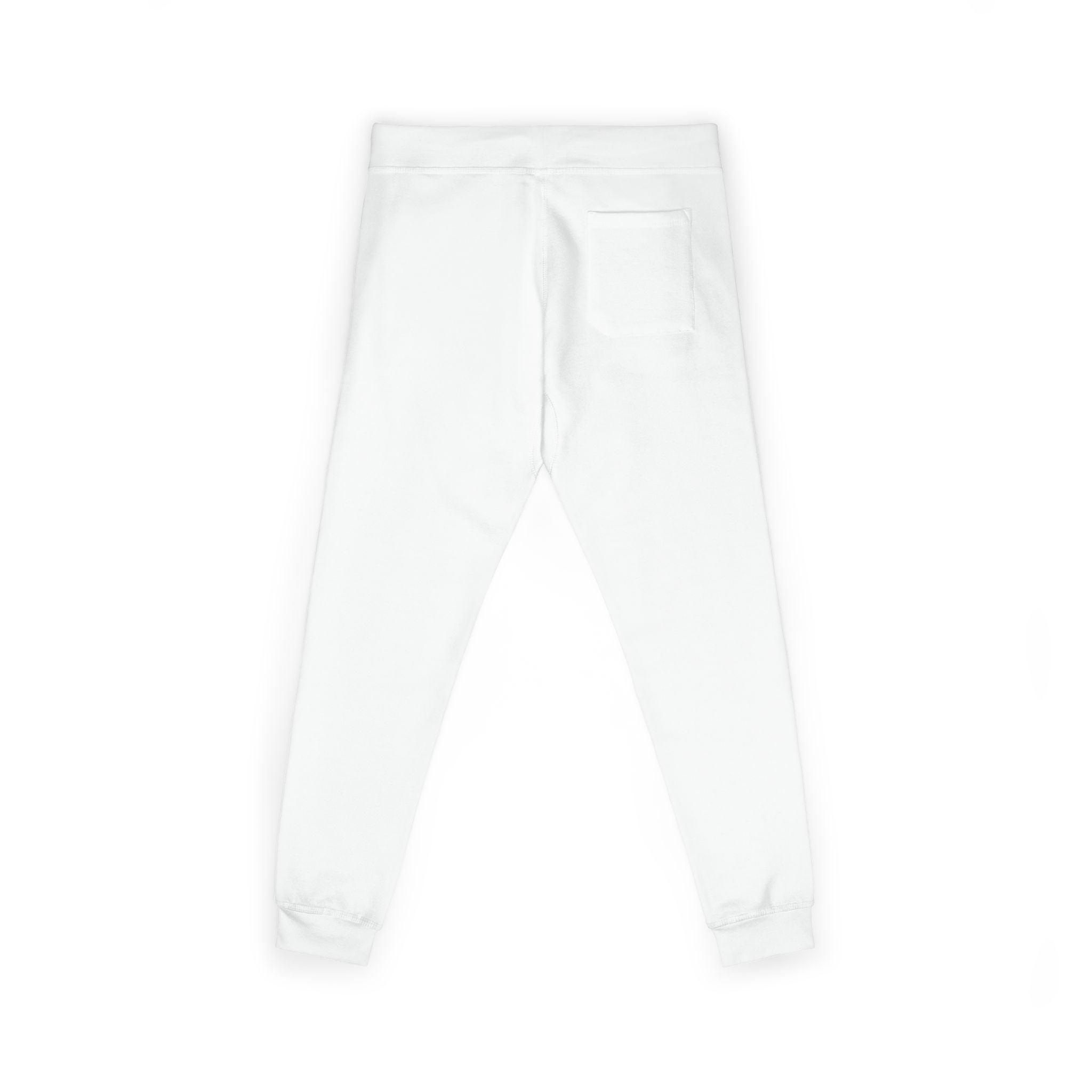 Embroidered Snake Logo Fleece Sweatpants — Cozy White Joggers