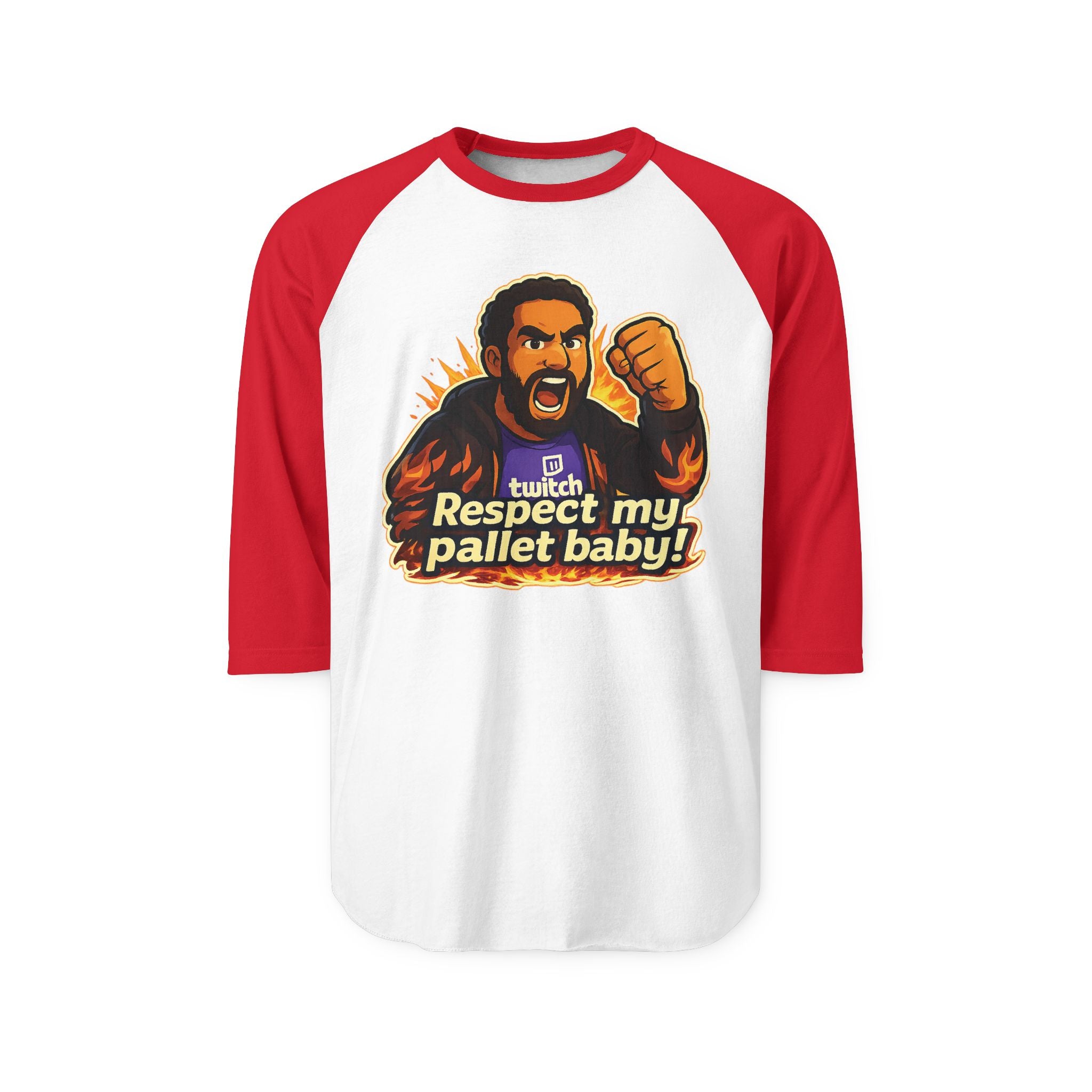 Raglan Shirt — "Respect My Pallet Baby!" Twitch Gamer Graphic
