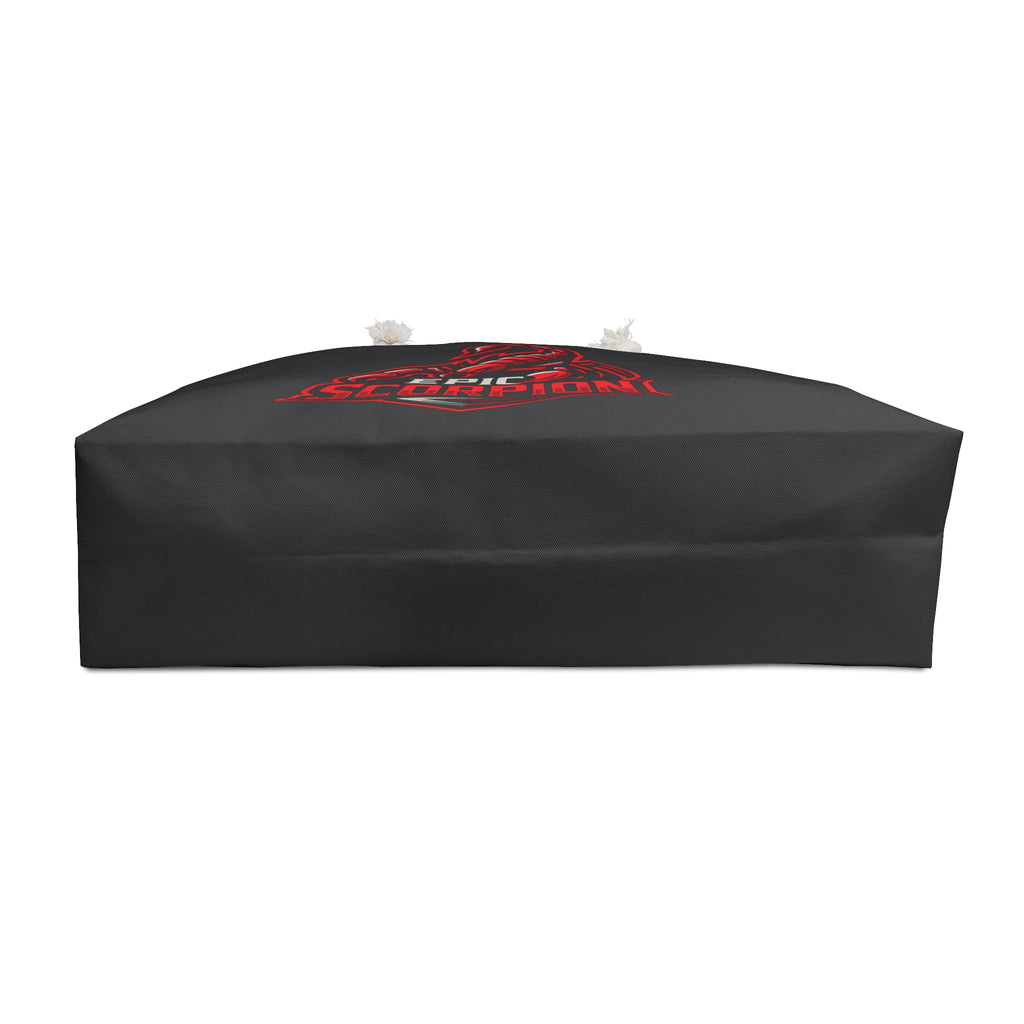 Epic Scorpion Weekender Bag — Black Travel Tote with Red Scorpion Logo