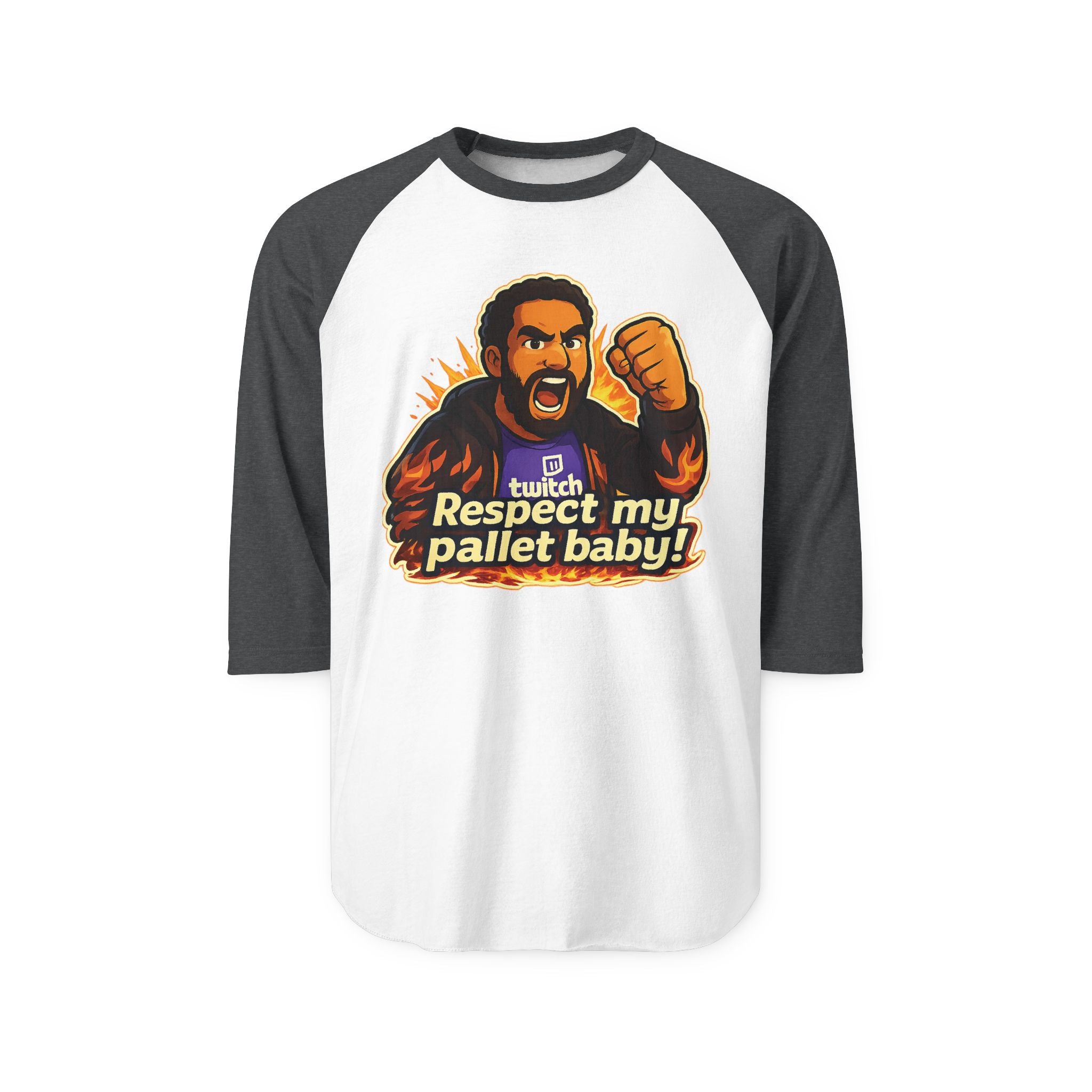 Raglan Shirt — "Respect My Pallet Baby!" Twitch Gamer Graphic