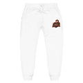 Embroidered Snake Logo Fleece Sweatpants — Cozy White Joggers